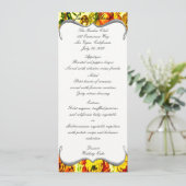 Lente Bruiloft Menu Kaart (Staand voorkant)