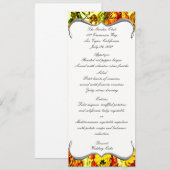 Lente Bruiloft Menu Kaart (Voorkant / Achterkant)