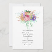 Lente Bruiloft met Bloemen Kaart (Voorkant)