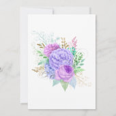 Lente Bruiloft met Bloemen Kaart (Achterkant)