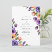 Lente Bruiloft met Lavendel Sfeer Kaart (Staand voorkant)