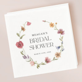 Lente bruiloft met wilde bloemen  servet