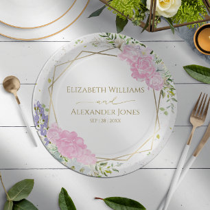 Lente Bruiloft Papier Bord Pastel Kleur Wildflower