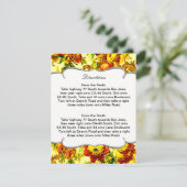 Lente Bruiloft Richting Kaart (Staand voorkant)