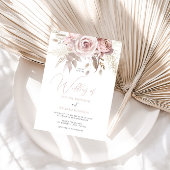 Lente bruiloft: Roos en blozen Kaart