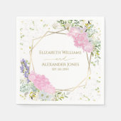 Lente Bruiloft Servetten Pastel Kleur Wildflower (Voorkant)