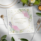 Lente Bruiloft Servetten Pastel Kleur Wildflower