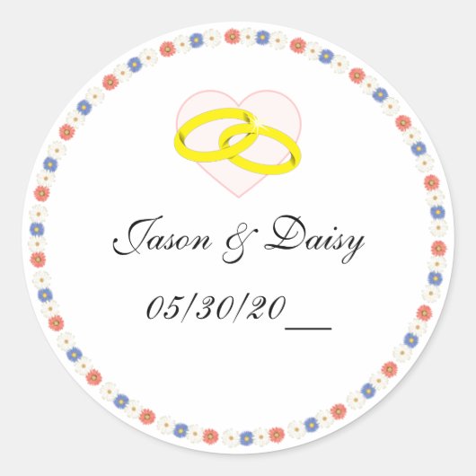 Lente Bruiloft (Sticker) Ronde Sticker (Voorkant)