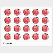 Lente bruiloft! stickers Roze tulpen Envelope zege (Vel)
