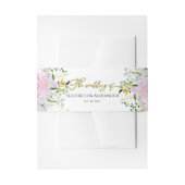 Lente Bruiloft Uitnodiging Belly Band Wildflower Uitnodigingen Wikkel (Voorkant Voorbeeld)