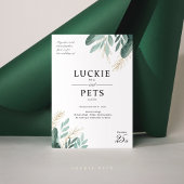 Lente bruiloft uitnodiging met blad en bloem