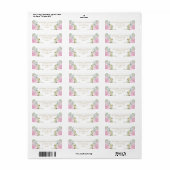 Lente bruiloft Waterverf retour adres label (Full Sheet)