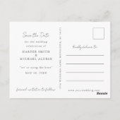 Lente bruiloft waterverf tulpen opslaan van de dat briefkaart (Achterkant)