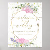 Lente bruiloft Welkomstbord Gilded Wildflower Poster (Voorkant)