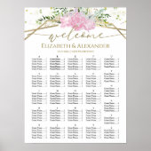 Lente Bruiloft Zitkaarten Vergulde Wildflower Poster (Voorkant)