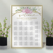 Lente Bruiloft Zitkaarten Vergulde Wildflower Poster