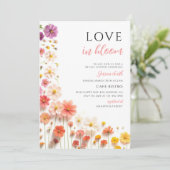 Lente Bruiloftsfeest met Wilde Bloemen Kaart (Staand voorkant)