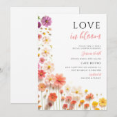 Lente Bruiloftsfeest met Wilde Bloemen Kaart (Voorkant / Achterkant)
