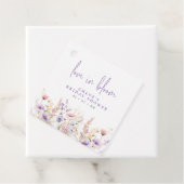 Lente Bruiloftsshower met Sering Wilde Bloemen Bedankjes Labels (In situ)