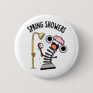 Lente buien grappig seizoen grap  ronde button 5,7 cm