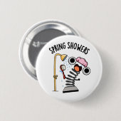 Lente buien grappig seizoen grap  ronde button 5,7 cm (Voorkant /achterkant)