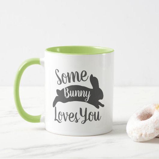 Lente Bunny houdt van je Mok (Met donut)