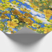 Lente Butercup bloemen in de wolken Cadeaupapier (Hoek)