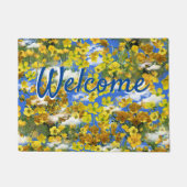 Lente Butercup bloemen in de wolken Deurmat (Voorkant)