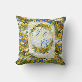 Lente Butercup bloemen in de wolken Kussen