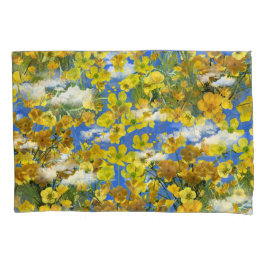 Lente Butercup bloemen in de wolken Kussensloop