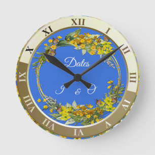 Lente Butercup bloemen in de wolken Ronde Klok