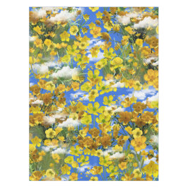 Lente Butercup bloemen in de wolken Tafelkleed