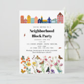 Lente Buurt BBQ Block Party Kaart (Staand voorkant)