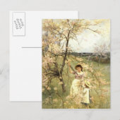 Lente, c.1880 briefkaart (Voorkant / Achterkant)