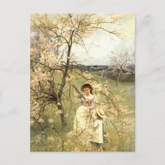 Lente, c.1880 briefkaart (Voorkant)