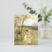 Lente, c.1880 briefkaart (Staand voorkant)