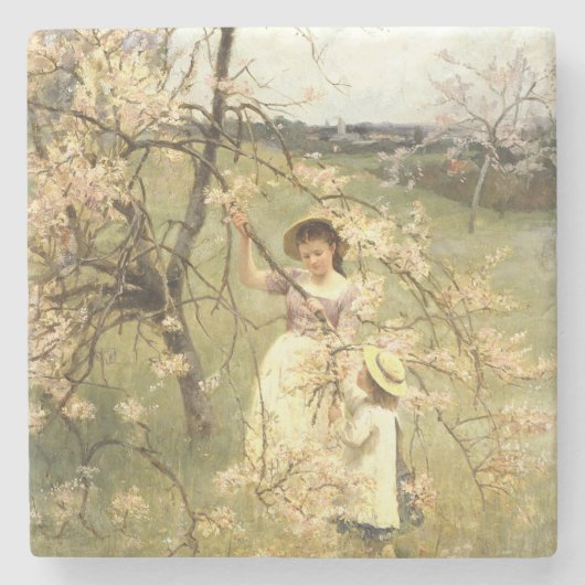 Lente, c.1880 stenen onderzetter (Voorkant)