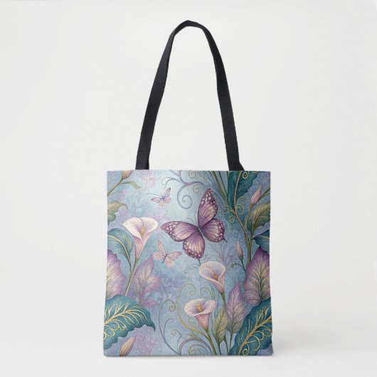 Lente Calas en Vlinders Tote Bag (Voorkant)