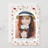 Lente chic wilde bloem einigfeest foto kaart (Achterkant)