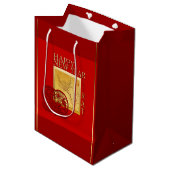 Lente Chinese Rat Year 2020 Medium Gift Bag Medium Cadeauzakje (Voorkant Gekanteld)