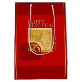 Lente Chinese Rat Year 2020 Medium Gift Bag Medium Cadeauzakje (Achterkant)