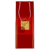 Lente Chinese Rat Year 2020 Wine Gift Bag Wijn Cadeautas (Achterkant)