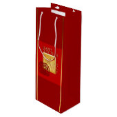 Lente Chinese Rat Year 2020 Wine Gift Bag Wijn Cadeautas (Voorkant Gekanteld)