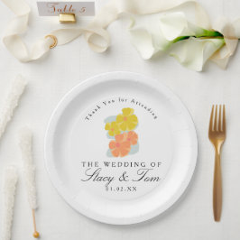 Lente Cosmos Bloemige Handgetekende Trouw  Papieren Bordje