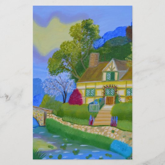 Lente Cottage Briefpapier (Voorkant)