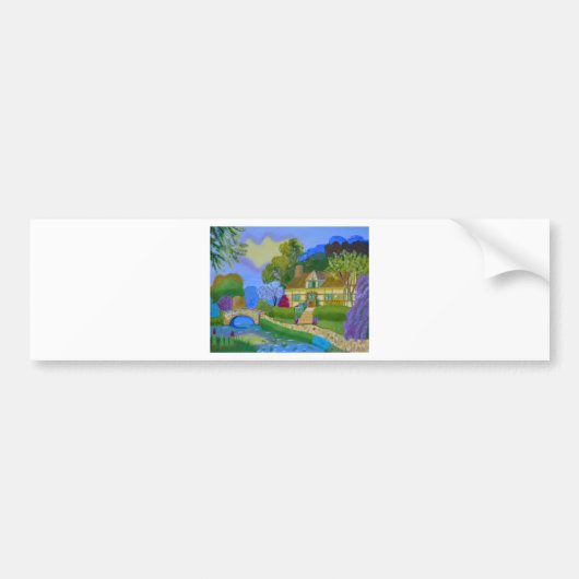 Lente Cottage Bumpersticker (Voorkant)