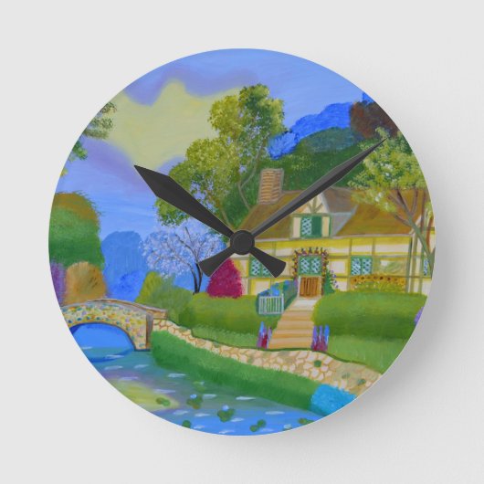 Lente Cottage Ronde Klok (Voorkant)