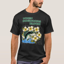 Lente Crappie Vissen Bloeiende Bloesems T-shirt