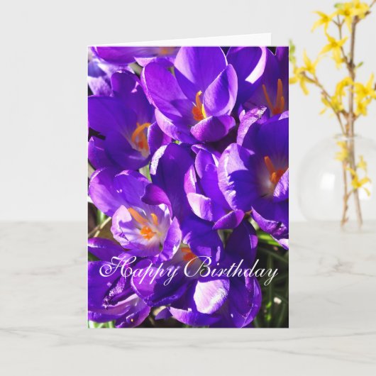 LENTE CROCUS KAART (Gele Bloem)