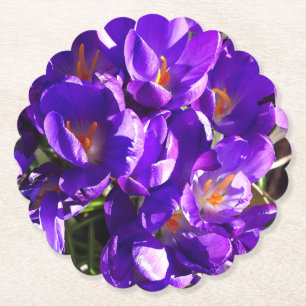LENTE CROCUS KARTONNEN ONDERZETTERS